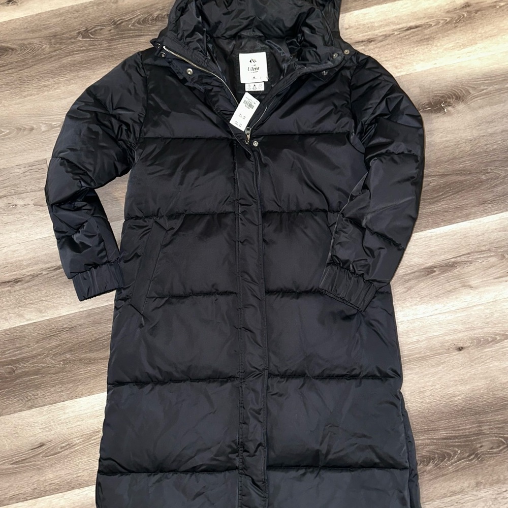 Abercrombie and Fitch Long Hooded Puffer Coat